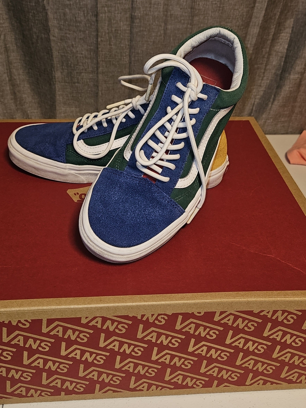 Vans Old Skool Boat Suede/ Canvas Multi-Color Sneakers Mens 9/womens 10.5